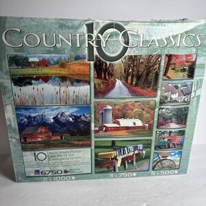 SURE-LOX COUNTRY CLASSICS 10 JIGSAW PUZZLES 2x1000. 3x750. 5x500